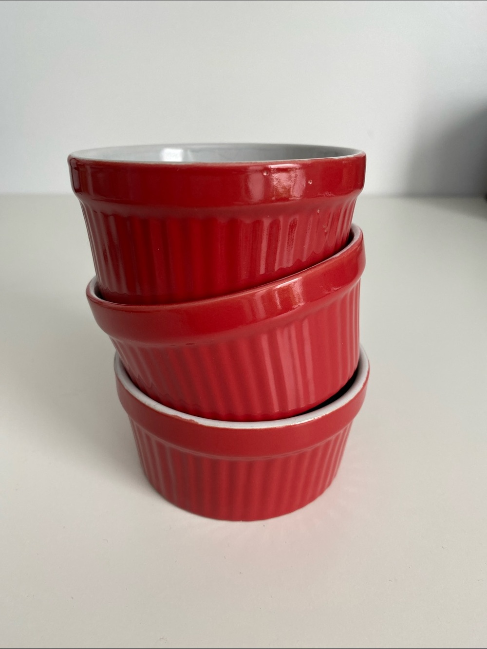 Red Ceramic Ramekin Set - Home Kitchen - Picture 5 of 5
